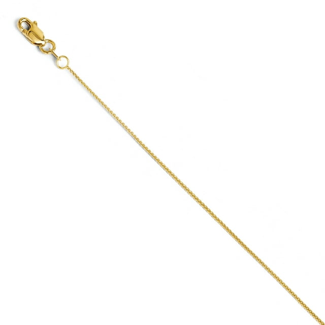 14k Yellow Gold .8mm Spiga Wheat Chain Anklet Ankle Bracelet