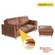 thumbnail image 2 of Sofá Cama Makora Samba con Memory Foam Color Café Vinipiel Respaldo Reclinable de 3 Posiciones, 2 of 7