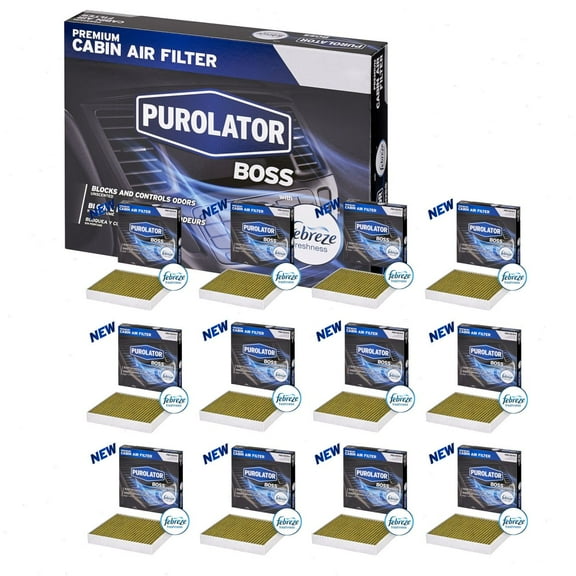 12 pc Purolator BOSS PBC36154 Cabin Air Filters for HVAC Heating Ventilation Air Conditioning Vent Filters