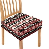 SEANATIVE Snowflake Chair Covers for Dining Room Set of 2 Elastic Dining Chair Seat Covers Armless Chair Cushion Covers for Living Room Dining Chair Slipcovers Christmas Party Accessories