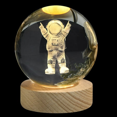 

FloHua Bedroom Decor Clearance 3D Crystal Ball Crystal Ball Cosmic Series Night Light Home Decor