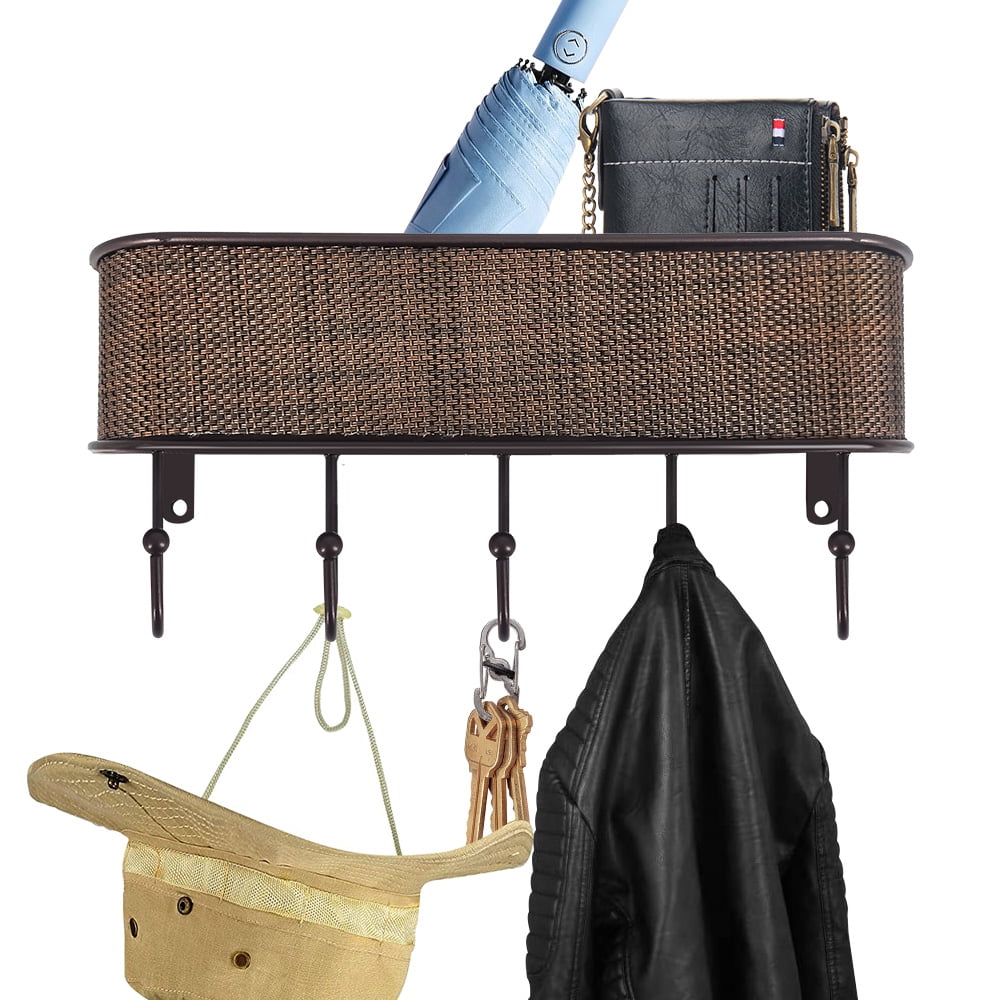 Mail basket with key hooks hotsell