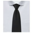 thumbnail image 2 of Jacob Alexander Men's Solid Color Pre-Tied Clip-On Uniform Neck Tie with Buttonholes - Extra Long 24 inch - Black, 2 of 6