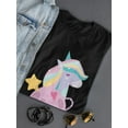 thumbnail image 3 of Unicorn Portrait Dream Shaped T-Shirt Women -Image by Shutterstock, Female XX-Large, 3 of 4