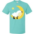 thumbnail image 3 of Inktastic Cute Sheep Sleeping On The Moon, White Sheep, Star T-Shirt, 3 of 5