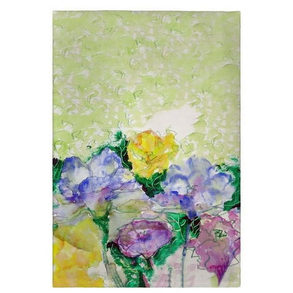 Betsy Drake GT390 Watercolor Garden Guest Towel - 20 x 20 in.
