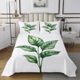 thumbnail image 1 of Erosebridal Leaves Botanical Coverlet Set Twin, Plant Print Bedding Set, Green 2 Pieces, 1 of 5