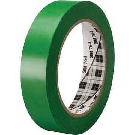 3M General-Purpose Vinyl Tape 764 - 36 yd Length x 1" Width - 5 mil Thickness - Rubber - 4 mil - Polyvinyl Chloride (PVC) Backing - 1 / Roll - Green | Bundle of 5
