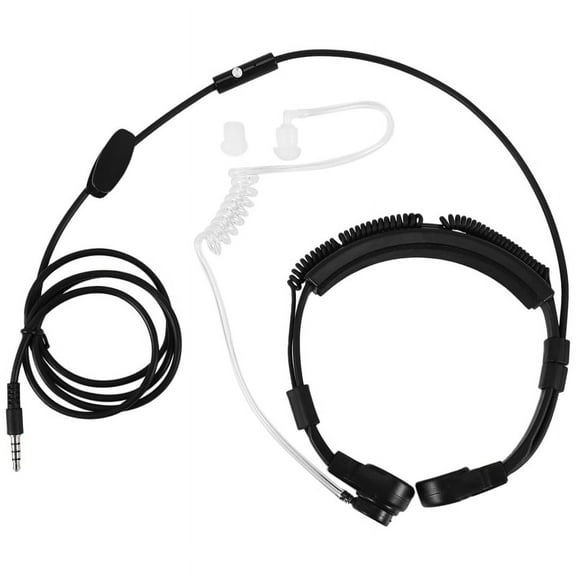 3.5mm plug Tactical-Throat Microphone earphone Covert Adjustable Covert Air Tube Headset with Throat Mic for smartphones