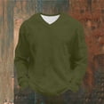 thumbnail image 6 of fatyb Men's Long Sleeve T Shirts Big and Tall V Neck Loose Tops Lightweight Casual Basic Tee for Men, 6 of 7