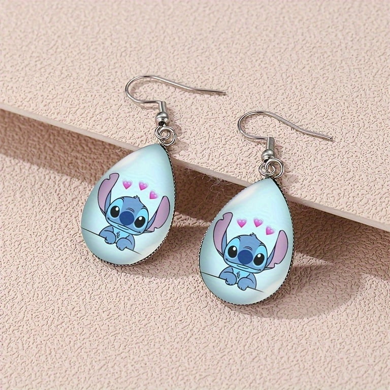 1pair Cute Disney Lilo Stitch Earring Classic Anime Character Drop Earrings Ideal Choice For Gifts Walmart