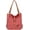 Red, variant on Kukuzhu Canvas Shoulder Bags for Women Casual Bucket Hobo Bag Soft Large Tote Bag