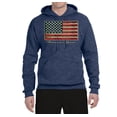 thumbnail image 2 of Wild Bobby, American Game Flag Baseball Bat, Sports, Unisex Graphic Hoodie Sweatshirt, Vintage Heather Navy, Medium, 2 of 3