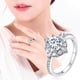thumbnail image 4 of Anillo de diamantes de imitación blanco en forma de anillo de la rueda elegante anillo de diamantes de imitación anillos completos para las mujeres Tamaño 6 10, 4 of 6