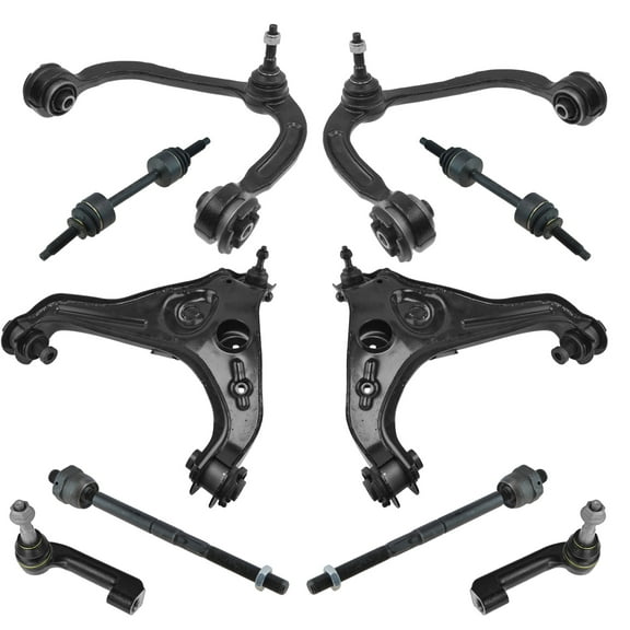TRQ 10 Piece Steering Suspension Kit Control Arms Tie Rods Sway Bar End Links PSA64832 Fits select: 2009 FORD F150, 2013 FORD F150 SUPER CAB