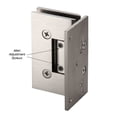 thumbnail image 3 of CRL V1E344BN Brushed Nickel Vienna Adjustable Wall Mount Offset Back Plate Hinge, 3 of 4