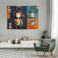 thumbnail image 2 of JRXY Robot Tapestries Small, Space Robot Decor Tapestry For Boys Kids, Patchwork Transformer Futuristic Machine Wall Hanging Art Decor 40x30, 2 of 7