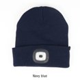 thumbnail image 4 of [Video] Gorro Punto Con LED para Exteriores Gorro Con para Pesca Nocturna Gorro Lana Lámpara para Gorro (azul Marino), 4 of 9