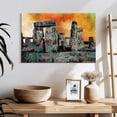 thumbnail image 3 of Elephant Stock Graffiti Stonehenge Wall Art - Horizontal Canvas Wall Art - Living Room Wall Decor - Architecture Canvas - Orange And Gray Decor By Stephen Chambers - 24" x 16", 3 of 8
