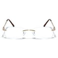 thumbnail image 2 of Men Rimless Anti Blue Blocker UV Clear Lens Metal Glasses - Fashion Eyeglasses, 2 of 3