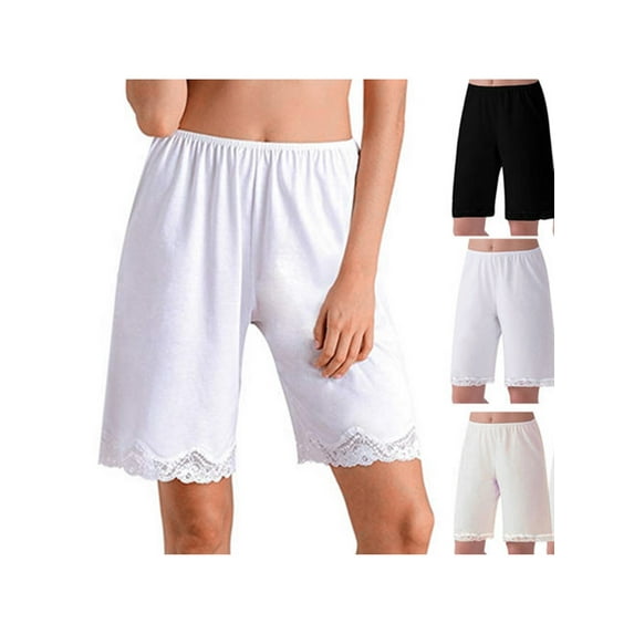 KelaJuan Women's Solid Color Sleeping Shorts, Daily Elastic High Waist Bottoming Short Pants