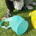 thumbnail image 4 of Zippered Net Bag Portable Beach Toy Organizers Bag For Children Easy Carry Shoulder Bag for Pebbles Seatshell Collection, 4 of 9