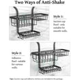 thumbnail image 6 of Shower Caddy Hanging - Never Rust Shower Organizer - Aluminum over The shower head caddy with 10 Hooks for Razor/Sponge - Shower Rack with Soap Basket - Silver, 6 of 16