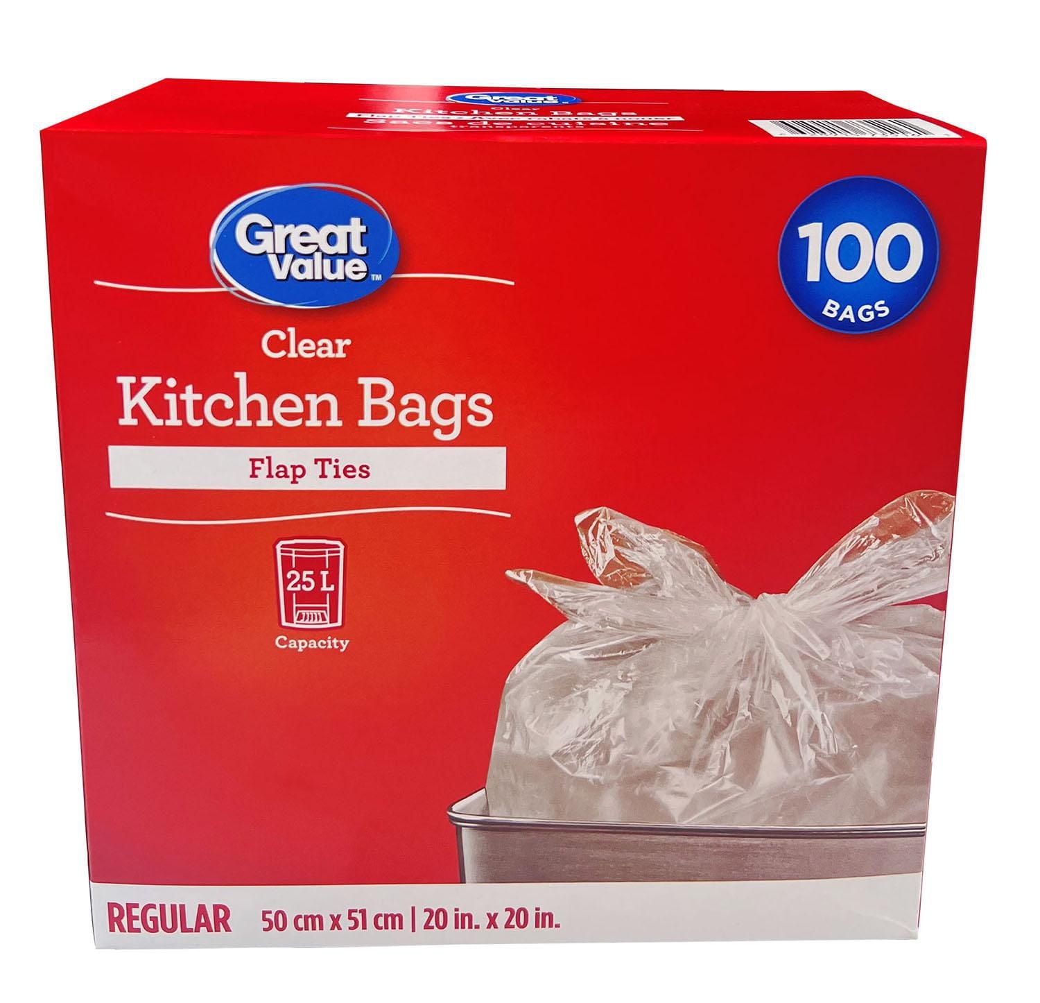 Great Value Kitchen Bags with Flap Ties
