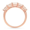 thumbnail image 2 of 2.5 ct Brilliant Princess Cut Synthetic White Sapphire 18K Rose Gold Eternity Band SZ 8, 2 of 4