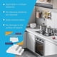 thumbnail image 3 of JUE-FISH 6Pcs Nano Sponge for Kitchen Stove Tile Stain Removal Magic Eraser Dishwashing Scrubber, JU, 3 of 5
