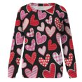 thumbnail image 4 of Azrian Womens Shirts Valentine'S Day Sweatshirt Long Sleeve Pullover Tunic Tops, 4 of 6