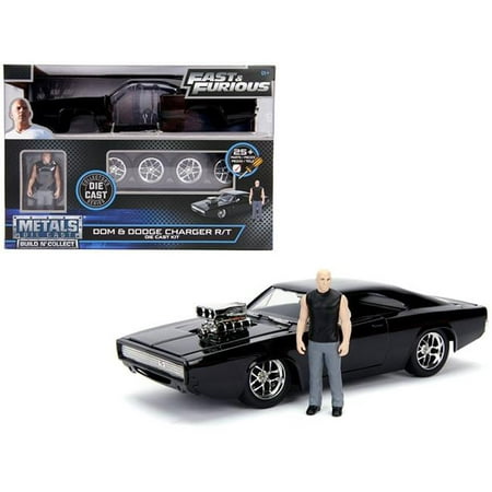 Model Kit Dodge Charger R/T Black w/Dom Diecast Figure 