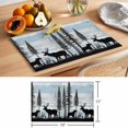 thumbnail image 6 of Deer Bear Placemats Set of 6 Retro Farmhouse Trees Forest Wooden Grain Place Mats Indoor Wipeable Table Mats Washable Cloth Dining Table Placemats for Kitchen Holiday Party Home Decor 13x19 Inch, 6 of 9