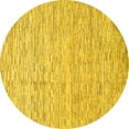 thumbnail image 1 of Ahgly Company Indoor Round Abstract Yellow Modern Area Rugs, 3' Round, 1 of 4