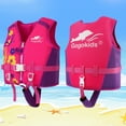 thumbnail image 7 of Gogokids Kids Swim Vest Float Life Jacket Boys Girls Swimming Buoyancy Swimwear Training Aid with Adjustable Safety Strap, Rose Red, L (5-6 Years), 7 of 7
