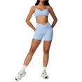 thumbnail image 1 of Conjuntos de entrenamiento for mujer, 2 piezas, sujetador deportivo, camiseta sin mangas, polainas de cintura alta, gimnasio, yoga, ropa activa, camiseta de entrenamiento for mujer, 1 of 6