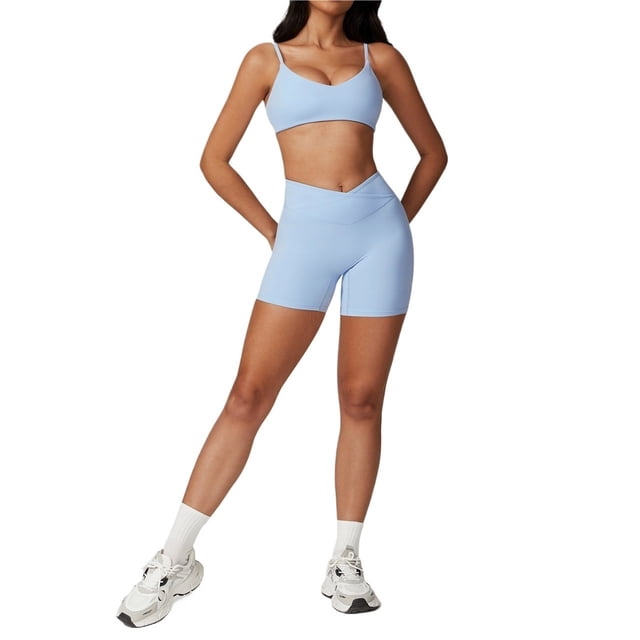 Conjuntos de entrenamiento for mujer, 2 piezas, sujetador deportivo, camiseta sin mangas, polainas de cintura alta, gimnasio, yoga, ropa activa, camiseta de entrenamiento for mujer