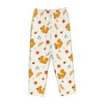 thumbnail image 4 of Xecao Squirrel Maple Leaves And Nuts Women's Straight Lounge Pajama Pants: The Epitome of Relaxed Sleepwear, 4 of 9