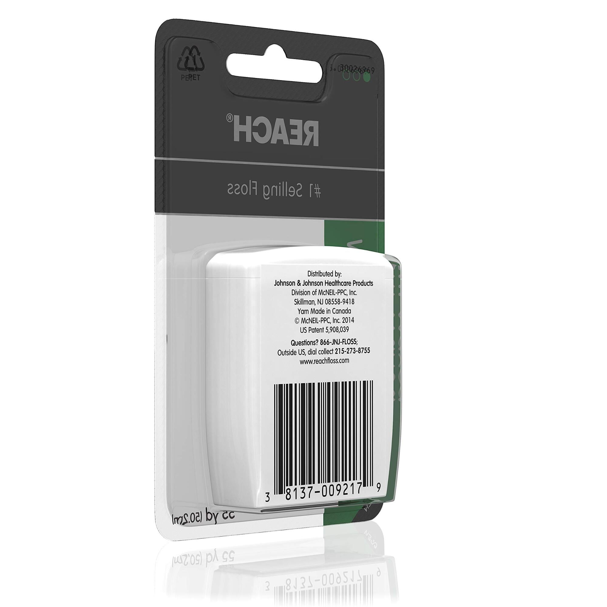 REACH Mint Waxed Dental Floss (Pack of 48)