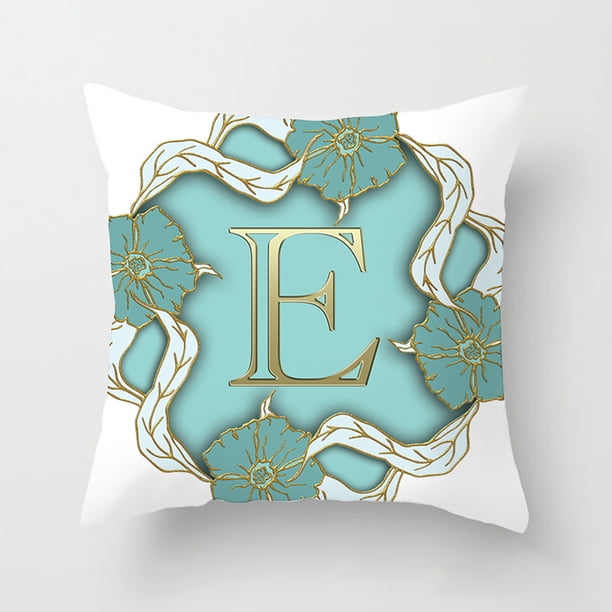 XWSHYW Almohadas y Fundas Fundas de Almohada Fundas de Almohada Decorativas con Letras Fundas de Cojines con Flores y Letras