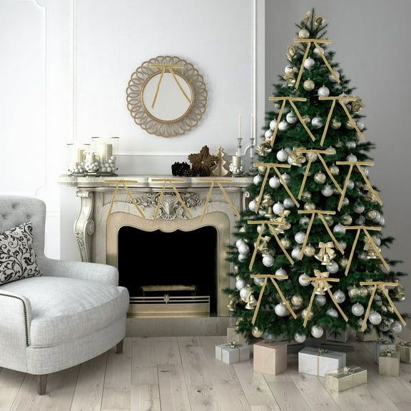 24 Pcs Velvet Christmas Bows For Christmas Tree 5 X 7 Inch Christmas,Velvet Christmas Ornaments,Rustic Crafts Gift Bows Vintage Velvet Ribbon Bows For Xmas Home Decor Wedding Outdoor Indoor,Khai