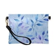 thumbnail image 3 of Versatile Women's Clutch - Waterproof PU Leather with Magnetic Closure and Detachable Strap Soft Blue Watercolor Foliage, 3 of 7