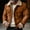 Brown, variant on YLSDY Mens Shearling Bomber Suede Jacket Winter Warm Faux Leather Suede Jackets Vintage Sherpa Lined Fleece Overcoats Coffee XXXL