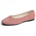 thumbnail image 4 of Dakaela Women's Flats Shoes Comfortable Suede Slip on Casual Loafers Business Work Dress Shoes Pink 7.5, 4 of 5