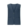 thumbnail image 4 of hotojiny Men's Summer Shirt Casual Cotton Linen Sleeveless Button Vest Comfortable Solid Color Beach Tops with Multiple Pockets, 4 of 6