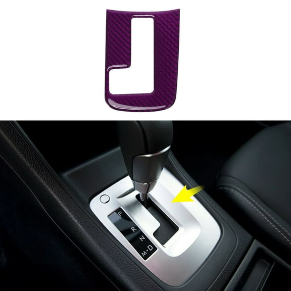 Unique Bargains ABS Gear Shift Knob Button Cover for Subaru Impreza 2012-2014 Console Gear Panel Control Decal Trim Sticker Interior Accessories Purple
