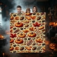 thumbnail image 6 of AYktou Fall Throw Blanket, 60×80 Inch Thanksgiving Blanket Halloween Nap Blanket, Portable Picnic Blanket Cozy Warm Flannel Decorative Sofa Blanket for Office Bedroom Living Room Bed Home Decor, 6 of 7