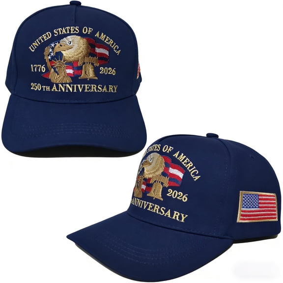 USA 250th Anniversary Eagle Hat Unisex Adjustable Washed Cotton Cap