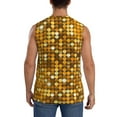 thumbnail image 4 of Balery Bright Shiny Golden Camisetas sin mangas para hombre, absorbe la humedad y protege contra el mal olor.-Large, 4 of 7