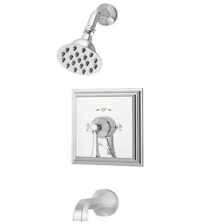 Faucet Single Handle Diverter - Canterbury Single Handle Tub and Shower Faucet Trim with Lever Diverter in Chrome, 1.5 gpm (Valve Not Included)